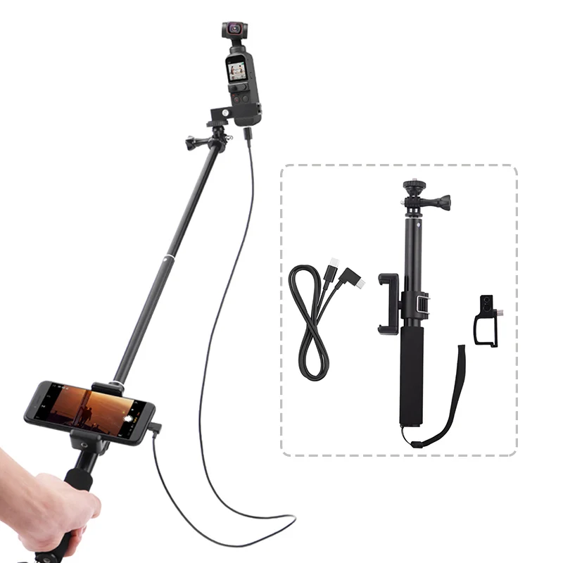 BRDRC for DJI Pocket 2 Clip Mount Module Extension Pole Selfie Stick Gimbal Camera Cable for Type-c IOS Micro-USB Accessories
BRDRC for DJI Pocket 2 Clip Mount Module Extension Pole Selfie Stick Gimbal Camera Cable for Type-c IOS Micro-USB Accessories