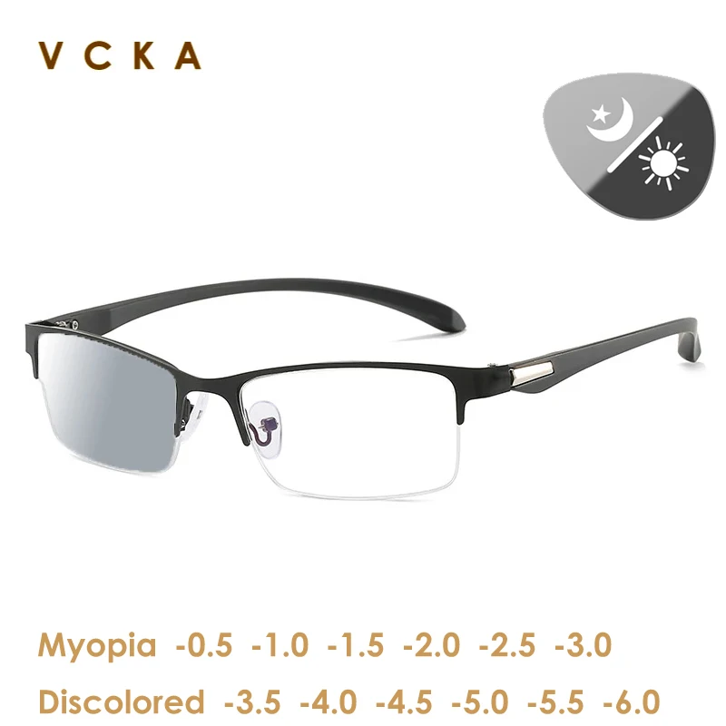 VCKA Prescription Glasses For Myopia -0.5 to -10 Women Men Half Frame Nearsighted Spectacles Blue Light Blocking Photochromic
VCKA Prescription Glasses For Myopia -0.5 to -10 Women Men Half Frame Nearsighted Spectacles Blue Light Blocking Photochromic