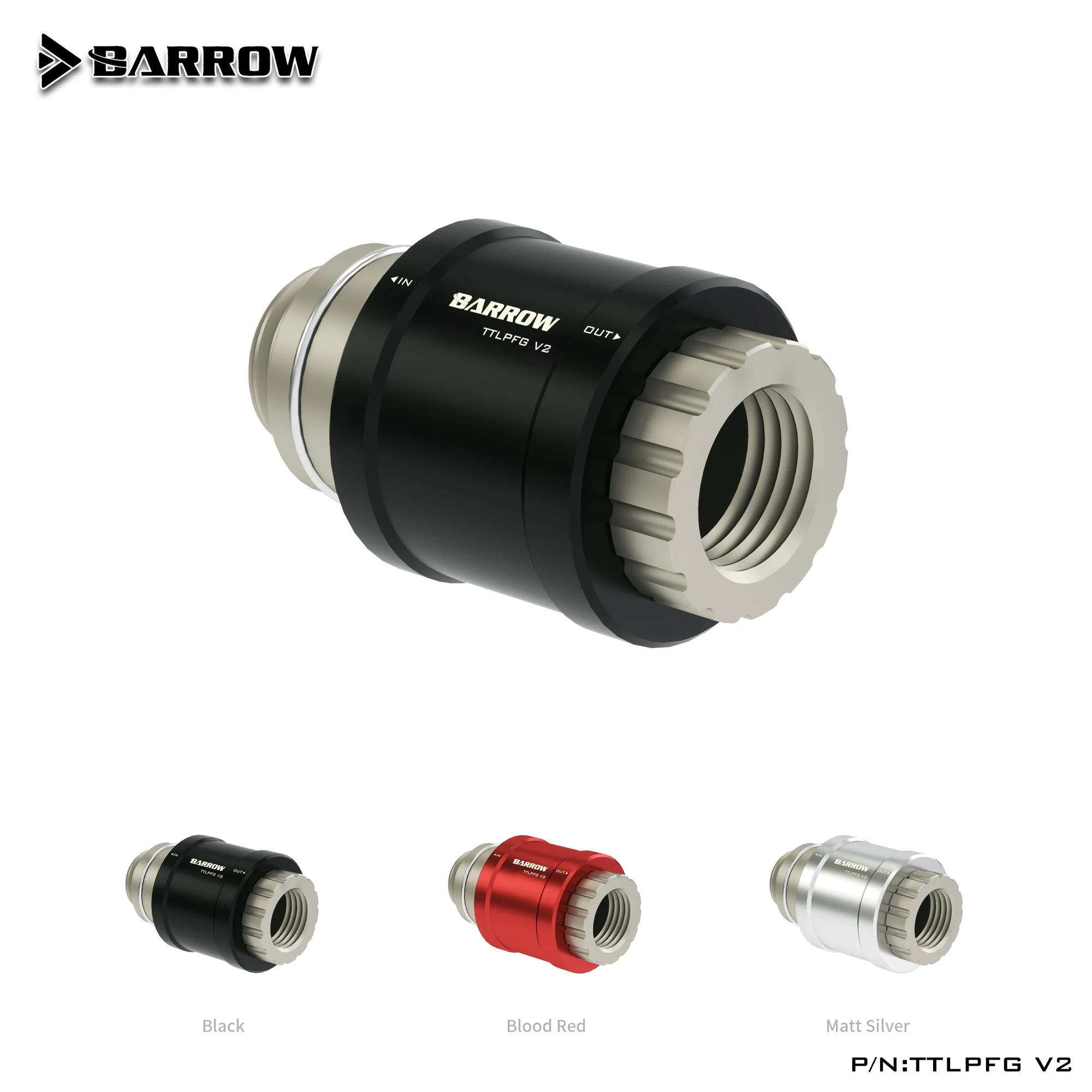 Barrow G1/4" Water Valve For Computer Split Water Cooling Loop Build Fittings,Single Tooth,Hand Push Fluid Valve, TTLPFG V2 
Barrow G1/4" Water Valve For Computer Split Water Cooling Loop Build Fittings,Single Tooth,Hand Push Fluid Valve, TTLPFG V2