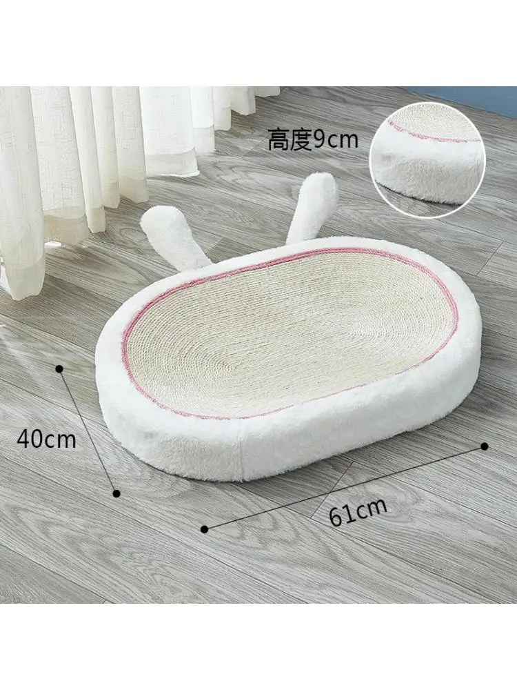 

Sisal Cat Scratching Board Large Cat Nest Wear-resistant Non Shavings Oval Resistant Grinding Claw Basin Multi Styles