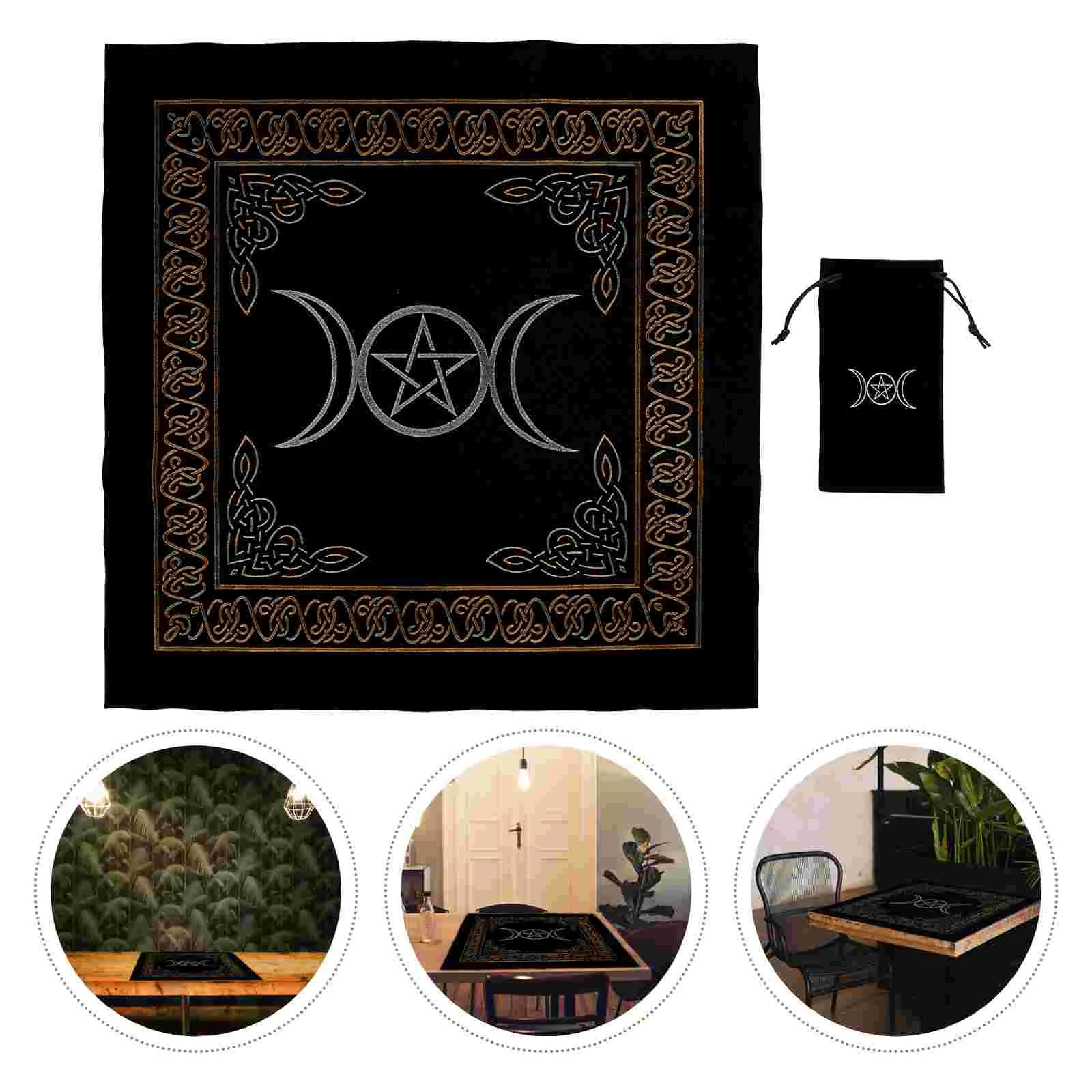 

Tarot Cloth Divination Tablecloth Table Wicca Pouch Mat Cardsaltar Astrology Tapestry Pentacle Special Flannelette Storage Bag