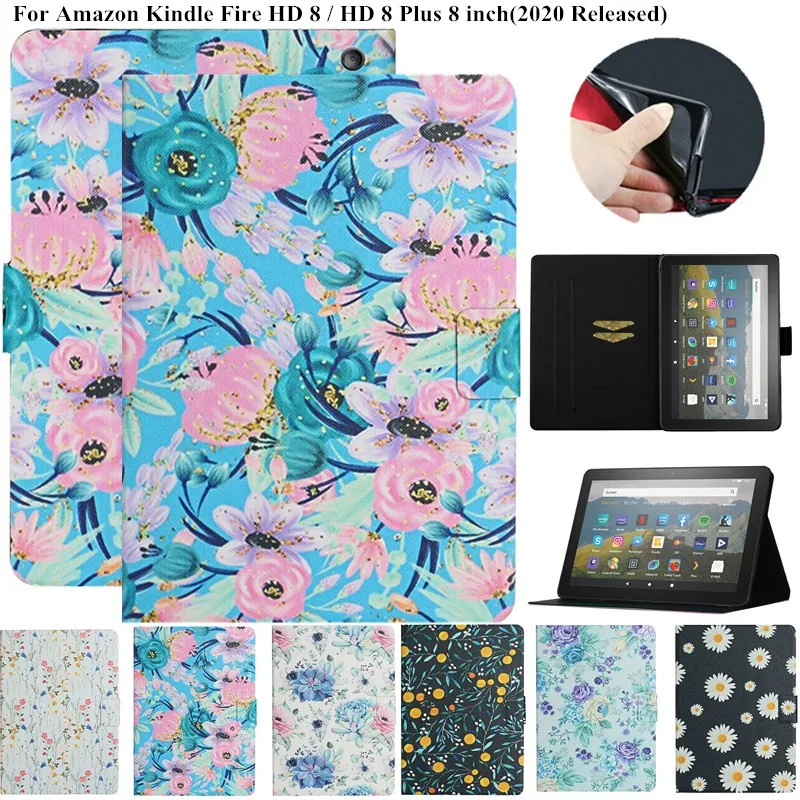 Cute Flower Painted Tablet Case for Amazon Kindle Fire HD8 HD 8 Plus Magnetic Smart Cove for Funda Amazon Fire HD 8 2020 Case
Cute Flower Painted Tablet Case for Amazon Kindle Fire HD8 HD 8 Plus Magnetic Smart Cove for Funda Amazon Fire HD 8 2020 Case