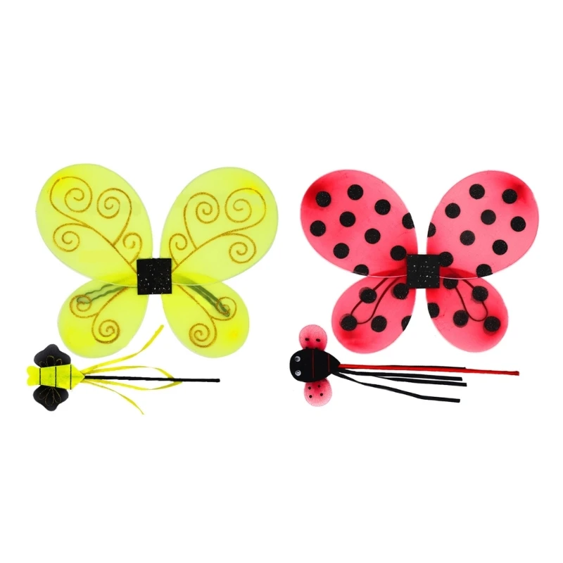 2Pcs/Set Cute Girls Bee Ladybird Wing and Fairy Sticks Kids Princess Cosplay Props Holiday Novelty Animal Costumes Accessories
2Pcs/Set Cute Girls Bee Ladybird Wing and Fairy Sticks Kids Princess Cosplay Props Holiday Novelty Animal Costumes Accessories