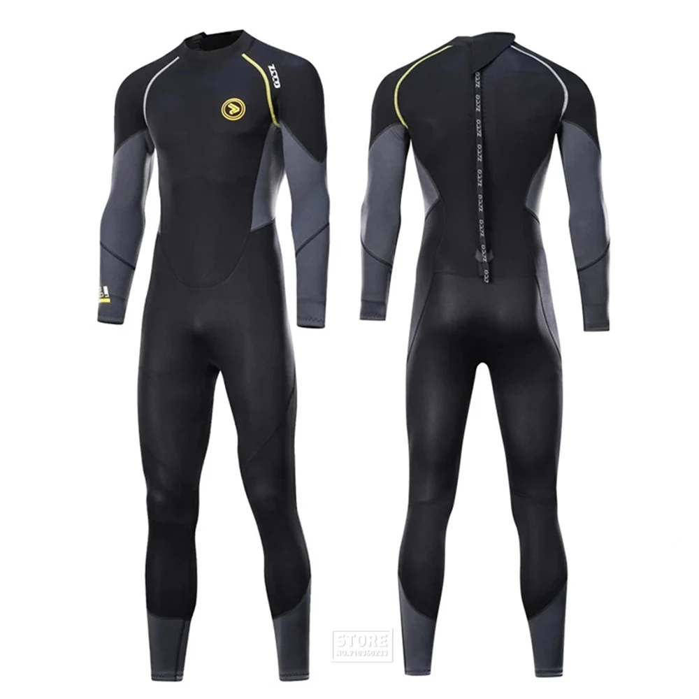 

3MM Neoprene Wetsuit Men Scuba Diving Full Suit Spearfishing Snorkeling Wear Surfing One Piece Set Equipment Swimsuit