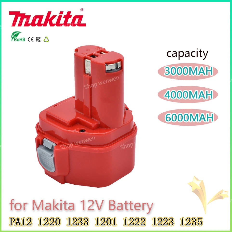 

Makita Original 12V 3.0AH 4.0AH 6.0AH Replacement Power Tool Battery for Makita12V Battery PA12 1220 1201 1222 1223 1233 1235