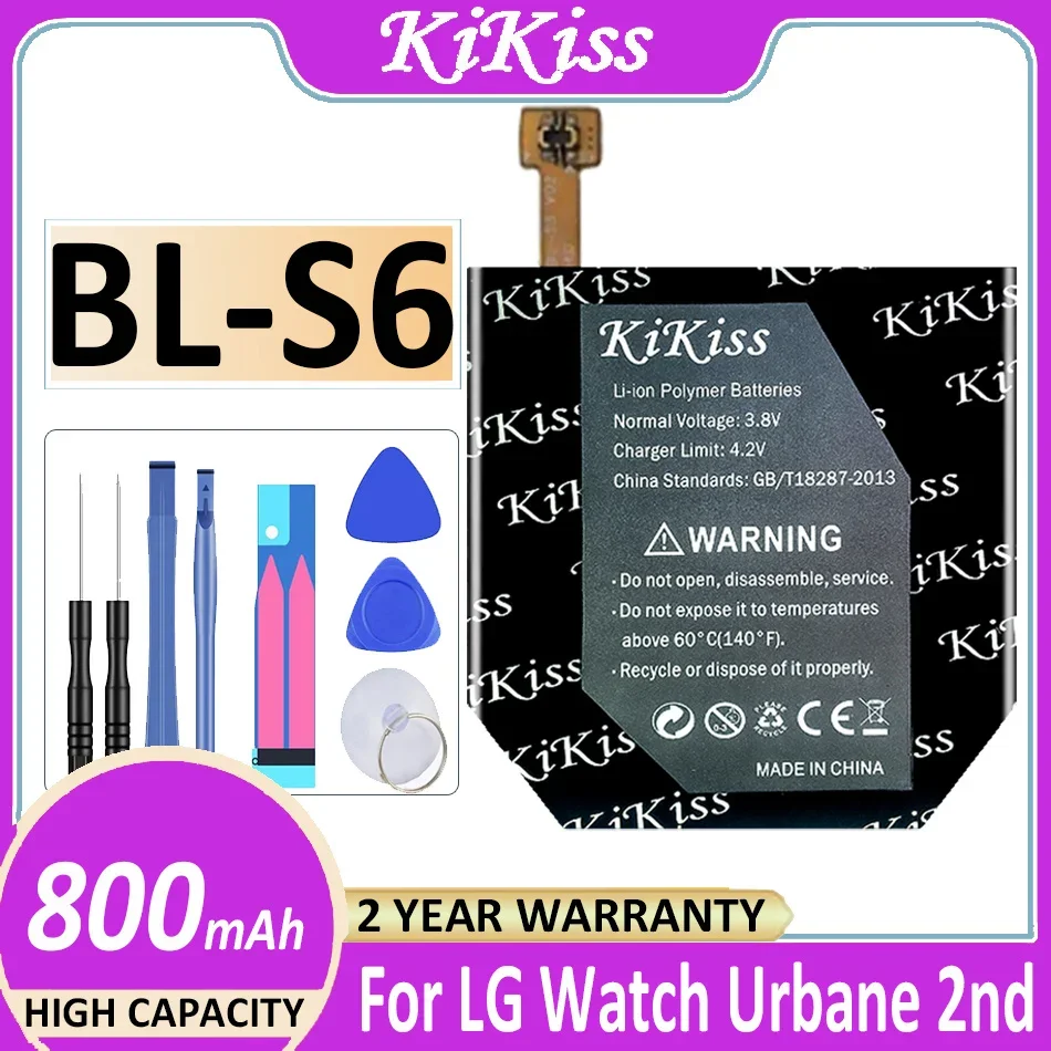 800mAh KiKiss Replacement Battery BLS6 BL S6 BL-S6 For LG Watch Urbane 2nd Edition LTE W200 W200A Watch Battery Batterij Tools
800mAh KiKiss Replacement Battery BLS6 BL S6 BL-S6 For LG Watch Urbane 2nd Edition LTE W200 W200A Watch Battery Batterij Tools