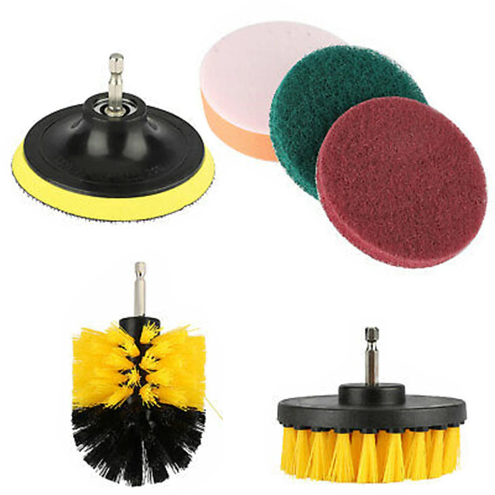 6pcs/set Power Scrubber Brush Set Drillbrush Cordless Attachment Kit Car Polisher Kitchen Bathroom Cleaning Tools
6pcs/set Power Scrubber Brush Set Drillbrush Cordless Attachment Kit Car Polisher Kitchen Bathroom Cleaning Tools