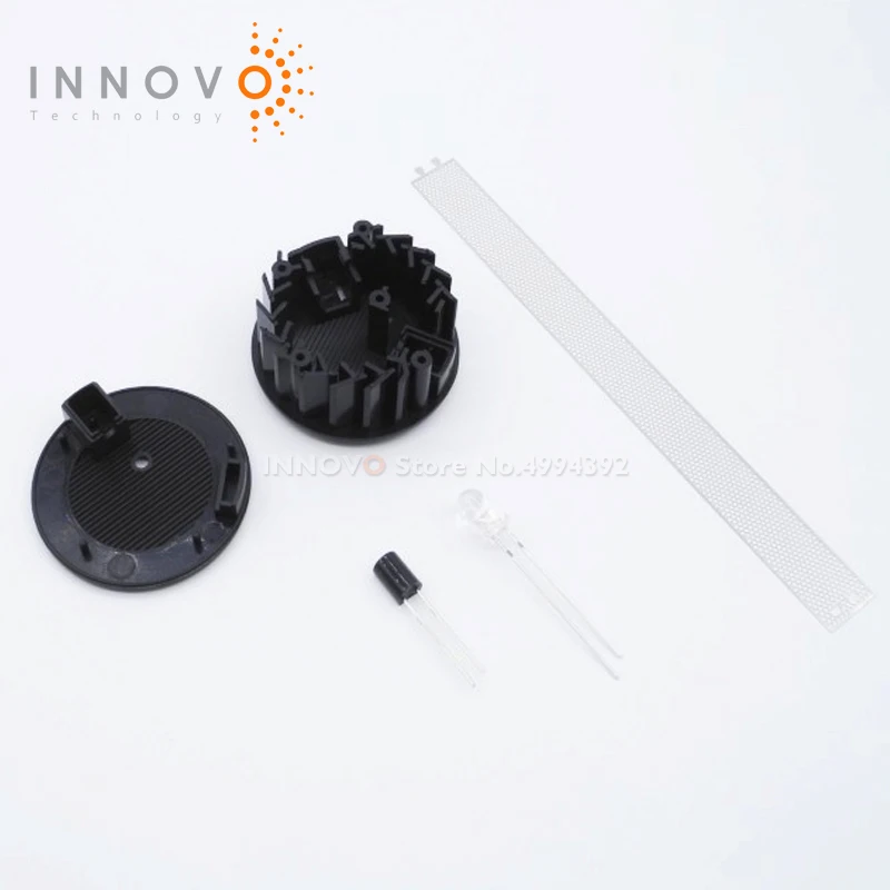 

INNOVO 5pcs/lot LS-510-5 mini smoke chamber smoke alarm black with LED and sensor chip