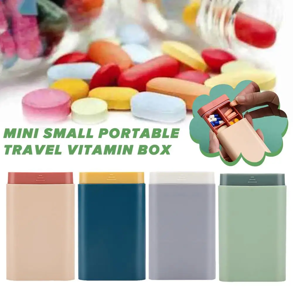 

Mini Small Portable Travel Vitamin Box Pill Cases Container 7 Days Oils Storage 6 Tablet Grids Organizer Medicine Fish Z7P9
