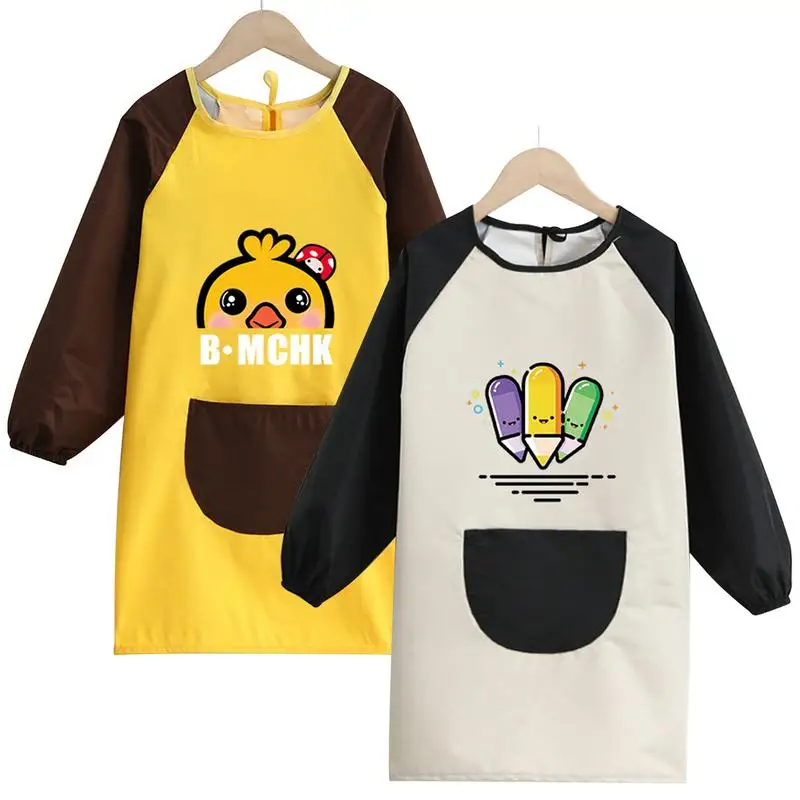 Children Waterproof Painting Aprons Kids Art Smock With Long Sleeve And Pockets Cartoon Baby Feeding Smock Bib Easy To Clean
Children Waterproof Painting Aprons Kids Art Smock With Long Sleeve And Pockets Cartoon Baby Feeding Smock Bib Easy To Clean
