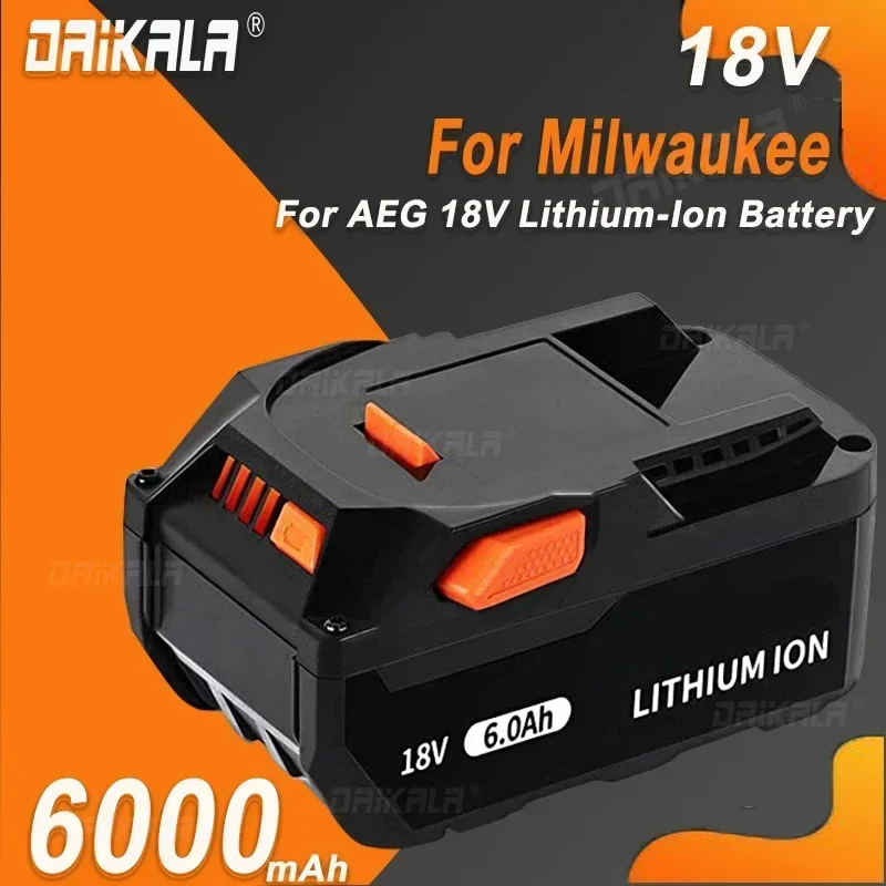 

For AEG 18V Battery 6.0AH Lithium-Ion Battery For RIDGID R840087 R840085 L1815R L1850R L1830R R840083 Series Cordless Power Tool