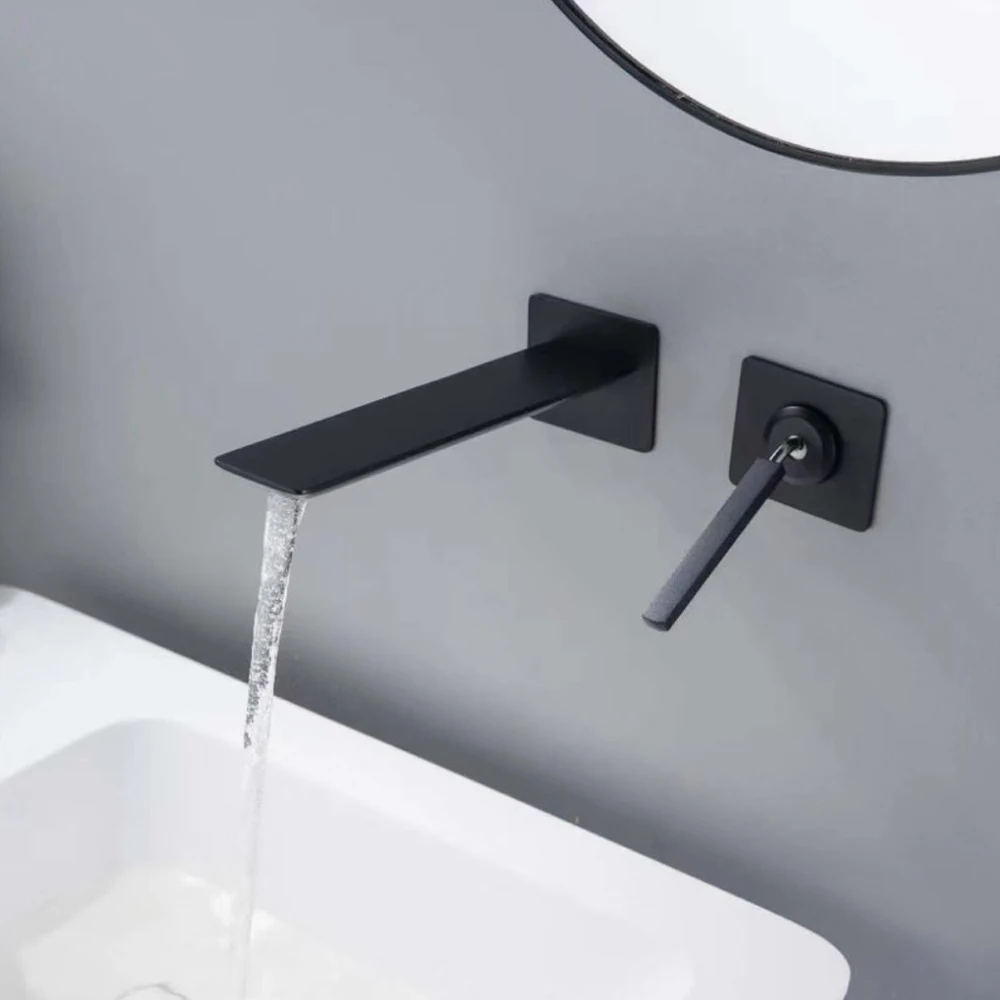 Wall-Mounted Washbasin Faucet Cold And Hot Water Hidden Basin Faucet Bathroom Facilities 
Wall-Mounted Washbasin Faucet Cold And Hot Water Hidden Basin Faucet Bathroom Facilities
