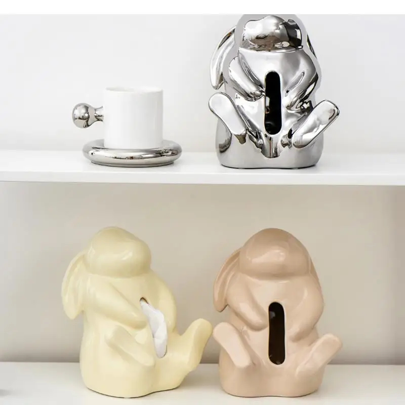 Rabbit Tissue Box Ceramic Paper Drawer Creative Lovely Fat Rabbit Tissue Storage Box Ornaments Home Decoration Accessories
Rabbit Tissue Box Ceramic Paper Drawer Creative Lovely Fat Rabbit Tissue Storage Box Ornaments Home Decoration Accessories