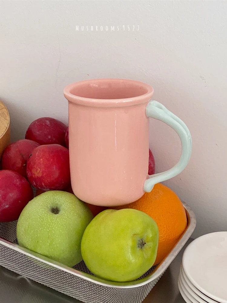 Mushrooms 9527 Retro French Peach Cup Cute Pink Girl Heart Hit Color Ceramic Mug Heat-resistant Milk Coffee Cup
Mushrooms 9527 Retro French Peach Cup Cute Pink Girl Heart Hit Color Ceramic Mug Heat-resistant Milk Coffee Cup