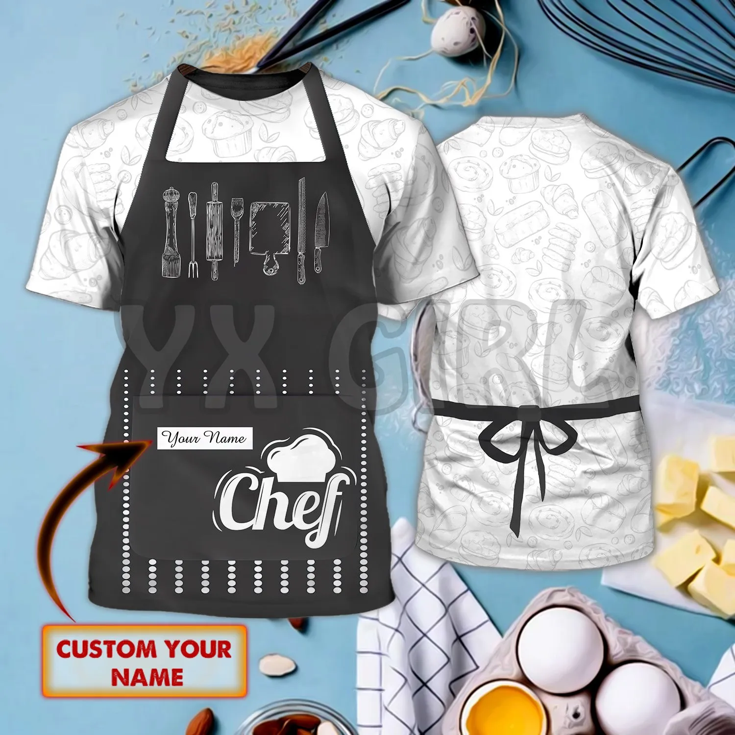 2022 Summer Fashion Men For Women t shirt Chef Custom You Name 3D All Over Printed Tee Tops shirts Unisex Tshirt
2022 Summer Fashion Men For Women t shirt Chef Custom You Name 3D All Over Printed Tee Tops shirts Unisex Tshirt