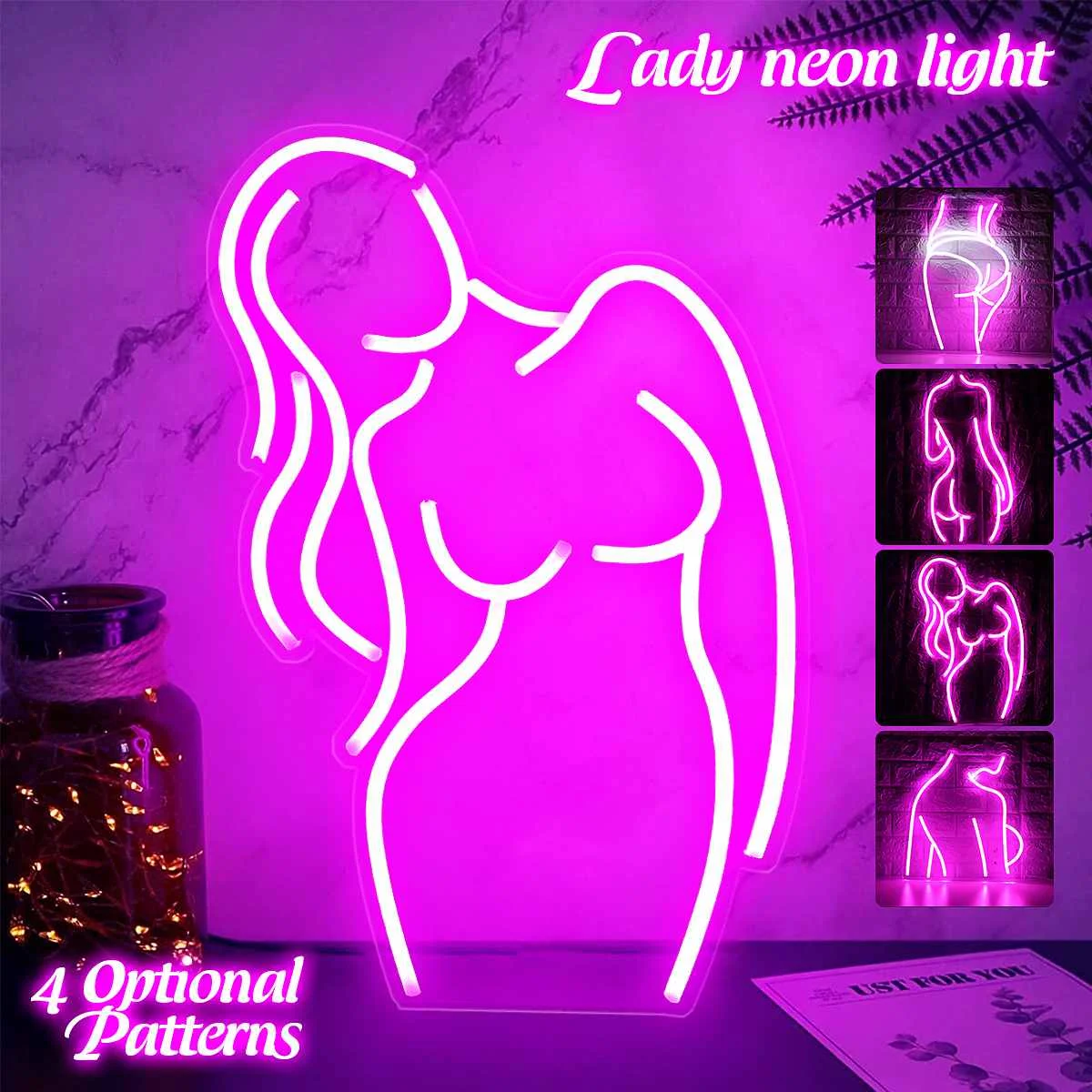 Acrylic Lady LED Neon Sign Lights Wall Hanging Bar Pub Decor Artwork Night Light Neon Bulbs Lamp Bedroom Decoration Lighting
Acrylic Lady LED Neon Sign Lights Wall Hanging Bar Pub Decor Artwork Night Light Neon Bulbs Lamp Bedroom Decoration Lighting