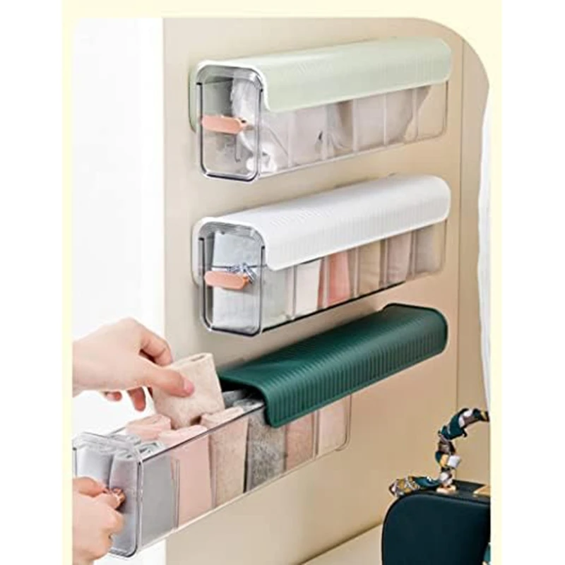 Настенный ящик для хранения носков, выдвижная съемная коробка для хранения нижнего белья, 3-в-1 коробка для хранения
Настенный ящик для хранения носков, выдвижная съемная коробка для хранения нижнего белья, 3-в-1 коробка для хранения