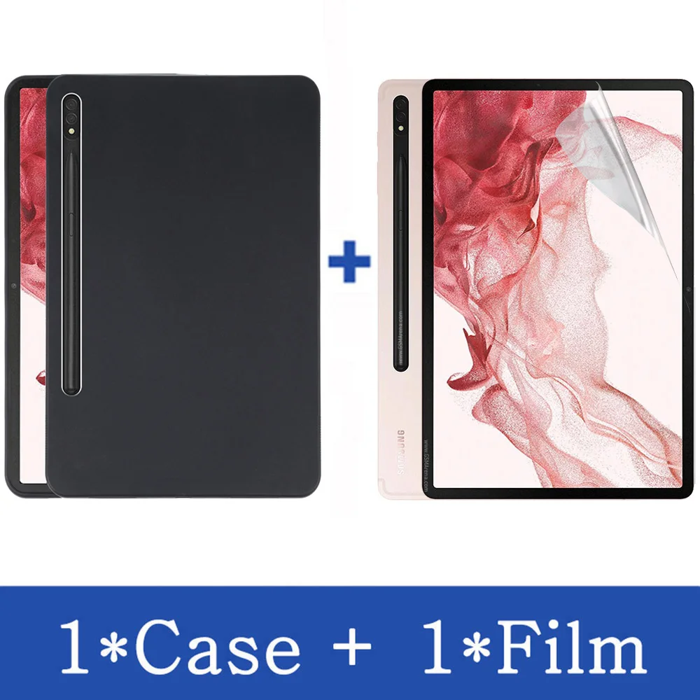 

Tablet Case For Samsung Galaxy Tab S7 S8 Plus FE 12.4 SM-X800 SM-X806 SM-T970 SM-T976B SM-T730 Flexible Soft Silicone Cover