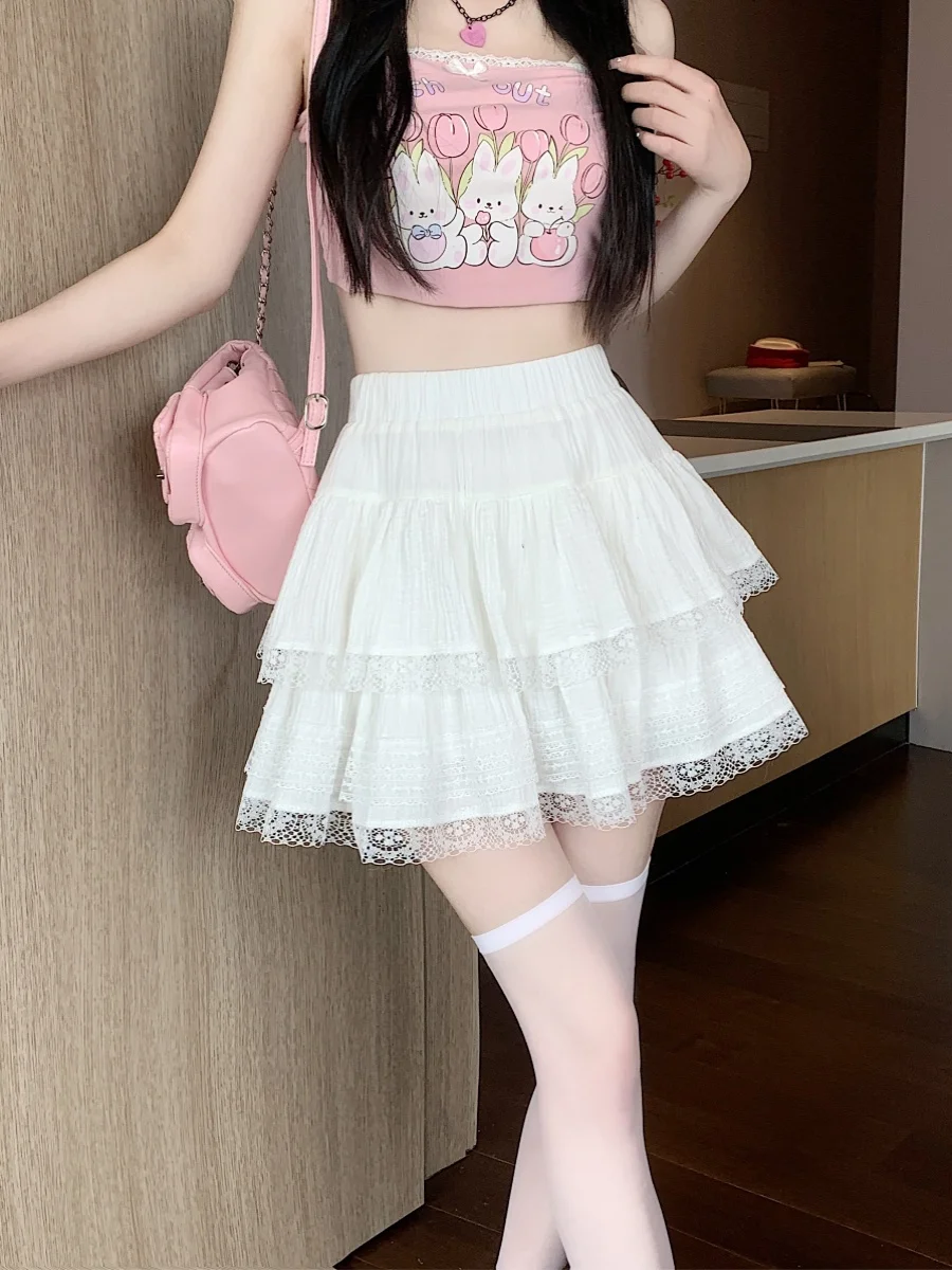 Ballet Skirts Women's Skirt Ruffel Cake Summer High Waist A-line Mini Harajuku Cute Kawaii Falda Woman Clothing
Ballet Skirts Women's Skirt Ruffel Cake Summer High Waist A-line Mini Harajuku Cute Kawaii Falda Woman Clothing