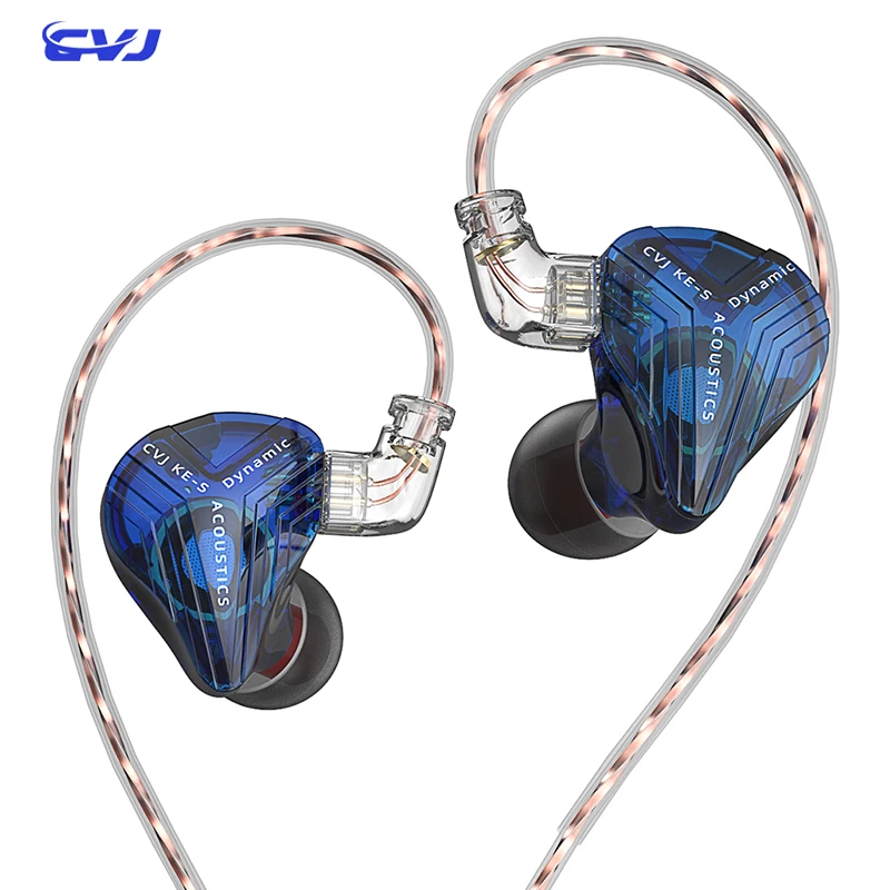 

CVJ KE-S IEM Earphones Dual Magnet Dynamic Driver 2Pin Headphones HIFI In Ear Monitor Earbuds With Mic Headsets For Game Music