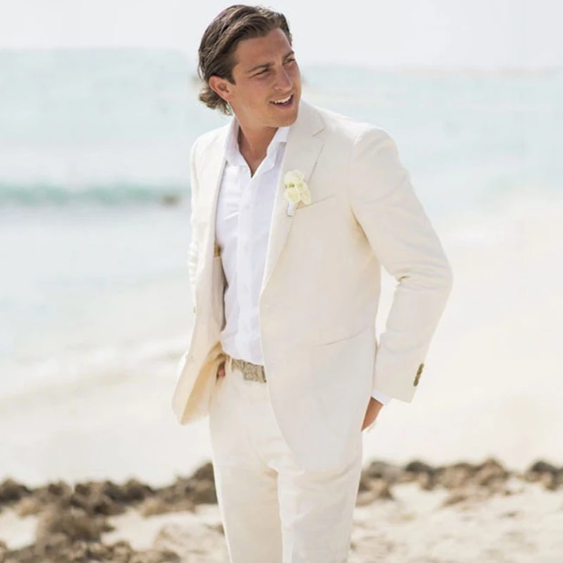 Linen Beach Men Suits for Wedding Slim Fit Groom Prom Tuxedos Best Man 2 Pieces Custom Notched Lapel Blazer with Pants
Linen Beach Men Suits for Wedding Slim Fit Groom Prom Tuxedos Best Man 2 Pieces Custom Notched Lapel Blazer with Pants