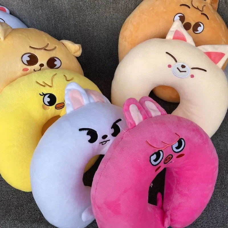 

Stray Kids Skzoo Neck Pillows Kpop Kawaii Stuffed Animals Car Headrest U Shape Travel Pillow Cushions Accessories Home Decor