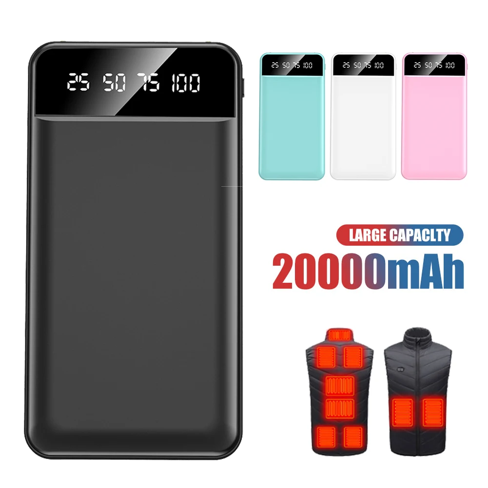 Portable Power Bank 20000mAh Mini Charger Fast Charging External Battery Pack for Heating Vest Jacket Scarf Socks Gloves Phone
Portable Power Bank 20000mAh Mini Charger Fast Charging External Battery Pack for Heating Vest Jacket Scarf Socks Gloves Phone