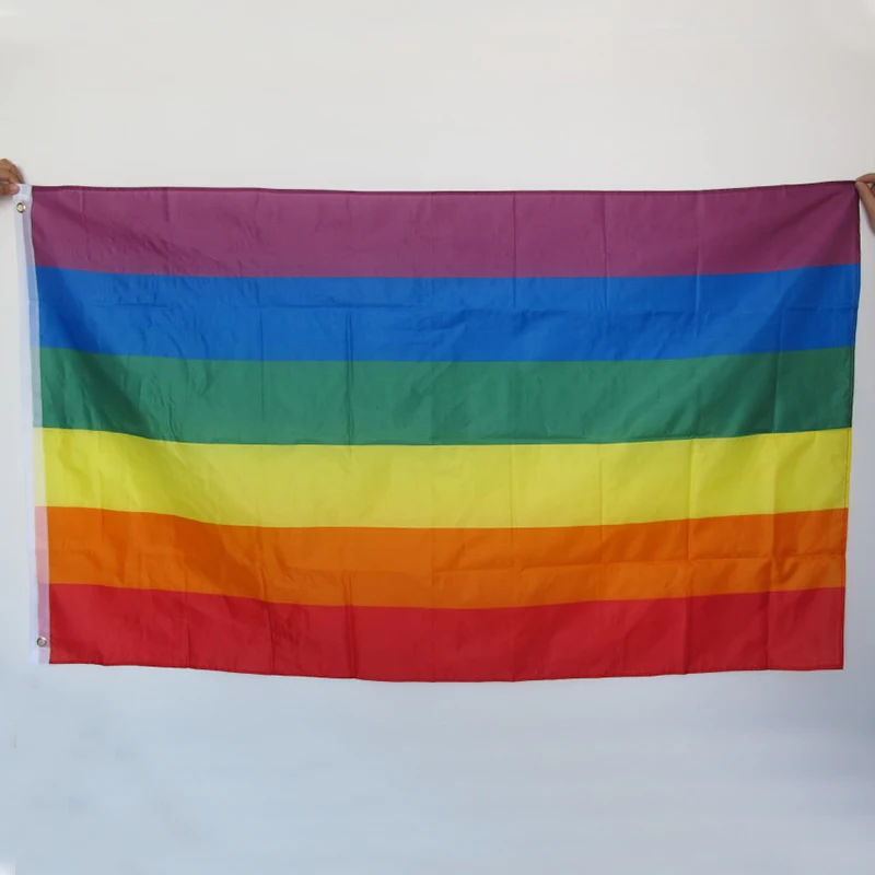 

50pcs/lot Rainbow Flag 3x5 Gay Pride Peace Flags gay flags LESBIAN PRIDE PEACE Pennants Flag