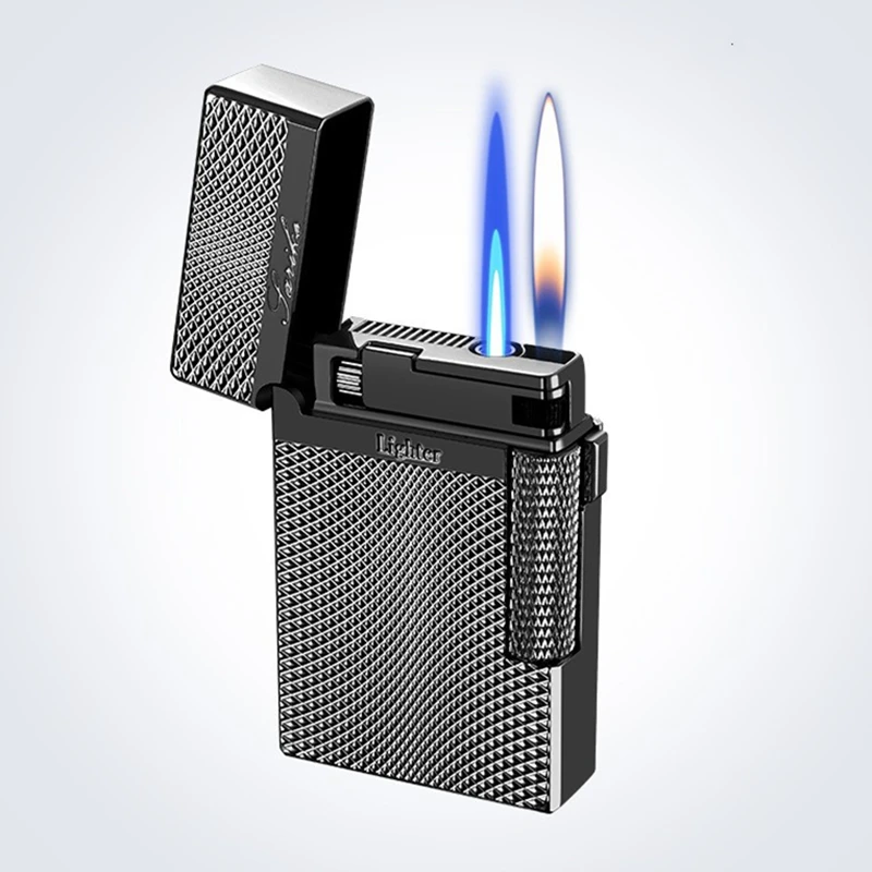 Metal Classic Double Fire Switching Lighter Retro Windproof Side Slippery Jet Torch Butane Inflatable Lighter Men's Gift
Metal Classic Double Fire Switching Lighter Retro Windproof Side Slippery Jet Torch Butane Inflatable Lighter Men's Gift