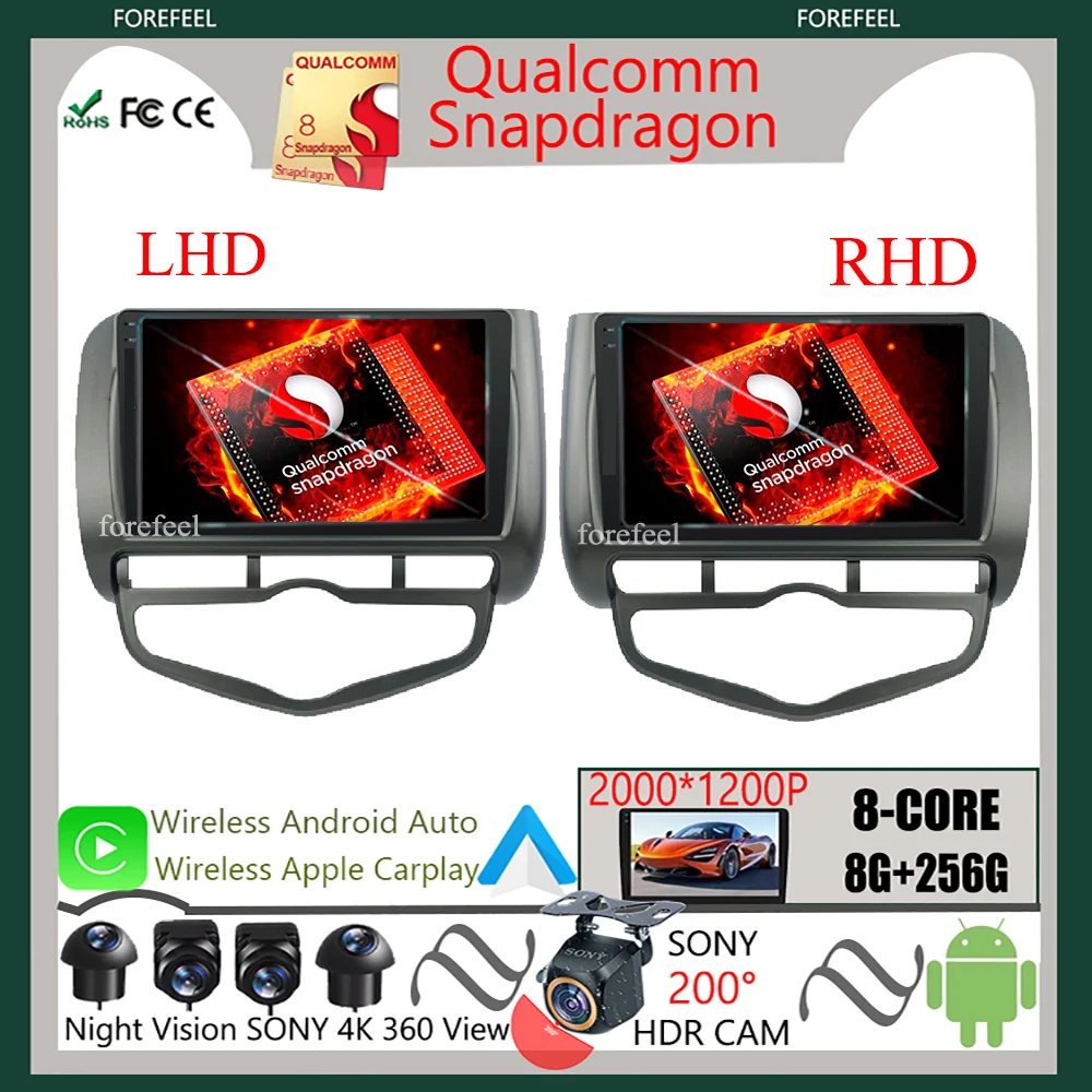 Android 12 для Honda Fit Jazz City 2004-2007 автомобильное радио, видеоплеер DSP GPS сенсорный QLED экран Buletooth Авто стерео BT
Android 12 для Honda Fit Jazz City 2004-2007 автомобильное радио, видеоплеер DSP GPS сенсорный QLED экран Buletooth Авто стерео BT