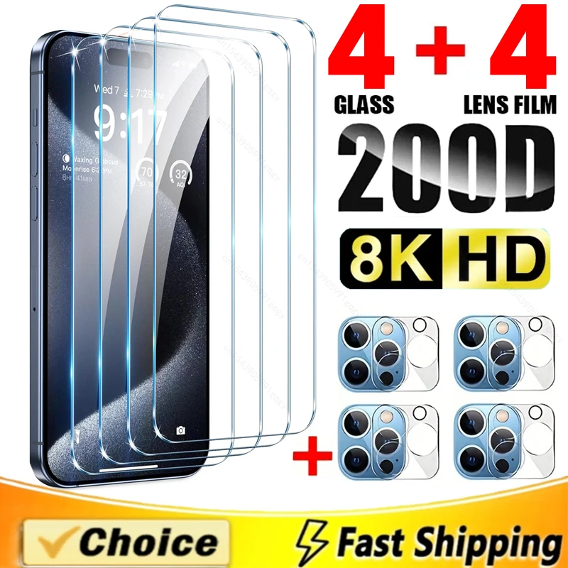 8in1 Clear Screen Protector Glass for IPhone 15 14 13 12 11 Pro Max Plus Anti-Shatter for Tempered Glass Camera Lens Protector
8in1 Clear Screen Protector Glass for IPhone 15 14 13 12 11 Pro Max Plus Anti-Shatter for Tempered Glass Camera Lens Protector