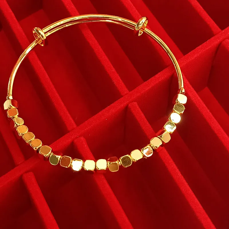Fashion 14K Yellow Gold Color Bracelet for Women 3D Small Square Shape Female Bangle Wedding Engagement Fine Jewelry Gifts
Fashion 14K Yellow Gold Color Bracelet for Women 3D Small Square Shape Female Bangle Wedding Engagement Fine Jewelry Gifts