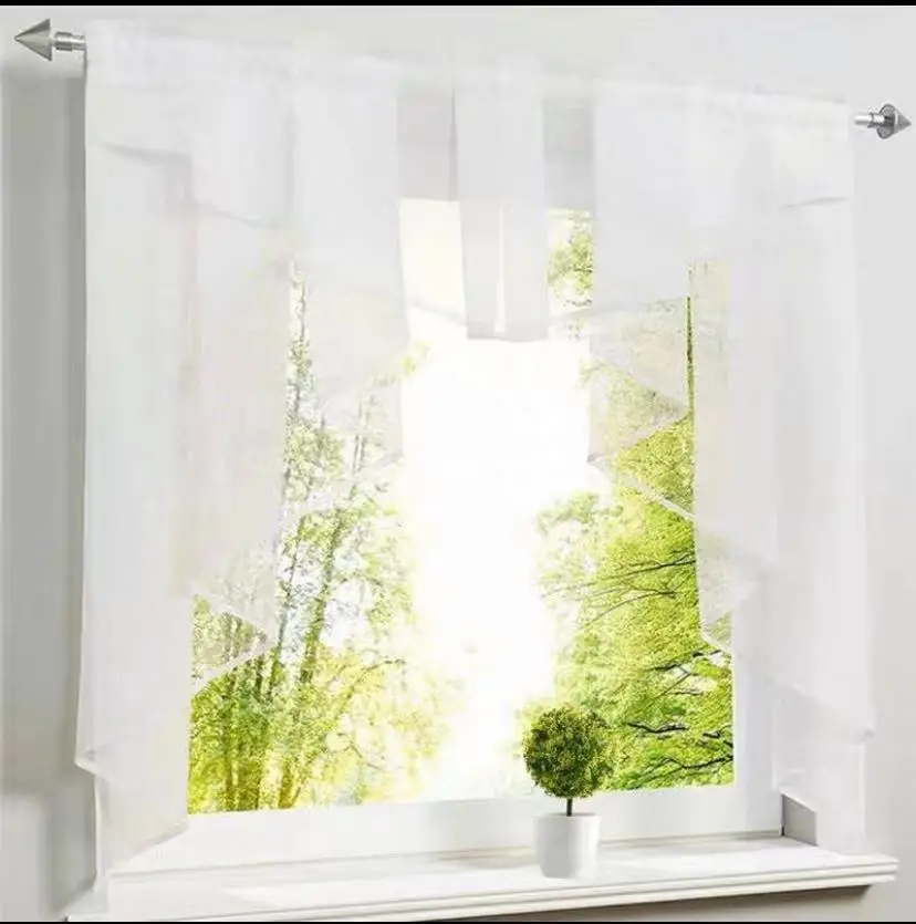 Tulle Kitchen Half Curtain For Window Balcony Rome Pleated Design Stitching Colors Voile Sheer Drape White Yarn Curtains Short
Tulle Kitchen Half Curtain For Window Balcony Rome Pleated Design Stitching Colors Voile Sheer Drape White Yarn Curtains Short