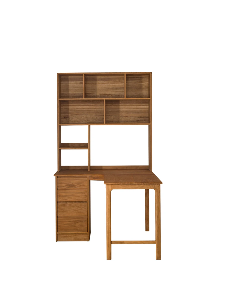 Corner desk, student writing desk, solid wood integrated bookshelf, office desk, computer desk
Corner desk, student writing desk, solid wood integrated bookshelf, office desk, computer desk