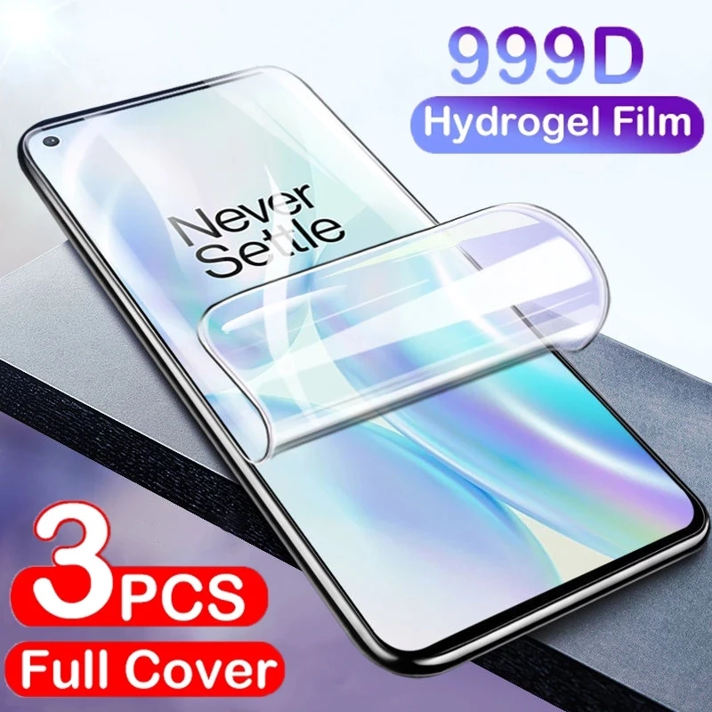 

3PCS Full Cover For Oneplus 7 8 9 10 pro 3T 5T 6T 7T 8T 9R 9RT 10T Screen Protector Hydrogel Film On Oneplus Nord 2 CE N10 N100