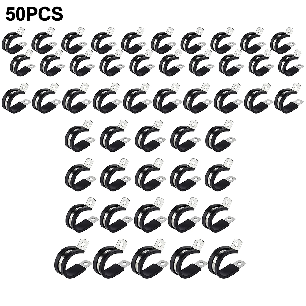 50PCS Stainless Steel Hose Clamps Cables P Clips 6/8/10/14/16/20mm Air Gas Pipe Fixing Tube Clamp Metal Fastener Hardware
50PCS Stainless Steel Hose Clamps Cables P Clips 6/8/10/14/16/20mm Air Gas Pipe Fixing Tube Clamp Metal Fastener Hardware