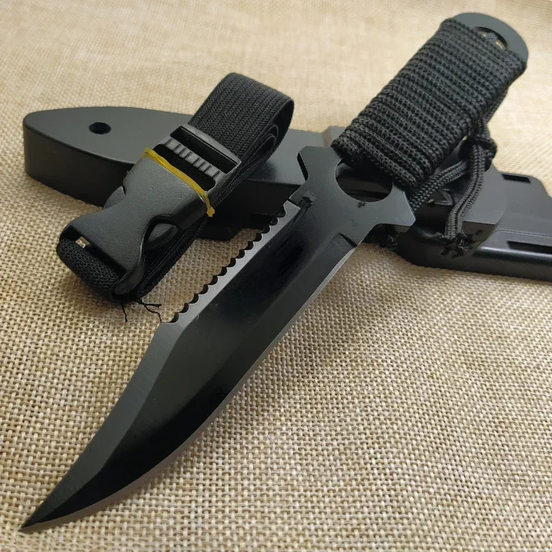 Tactical Fixed Blade 7CR14Mov Blade Steel Handle Outdoor Camping Survival Hunting Utility Knife Military Pocket Tool+ ABS Sheath
Tactical Fixed Blade 7CR14Mov Blade Steel Handle Outdoor Camping Survival Hunting Utility Knife Military Pocket Tool+ ABS Sheath