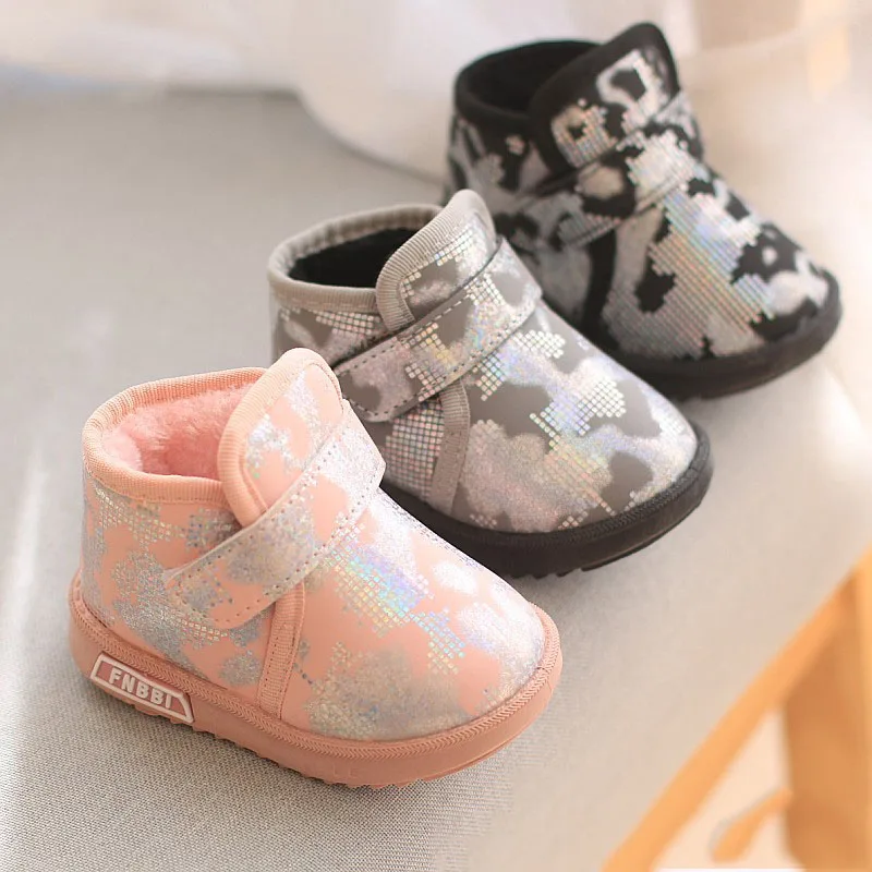 Baby Girls Boots Winter Infant Anti-slip Toddler Boys Shoes Soft Bottom Warm Plush Leather Cotton Shoes Sequins Children Boots
Baby Girls Boots Winter Infant Anti-slip Toddler Boys Shoes Soft Bottom Warm Plush Leather Cotton Shoes Sequins Children Boots