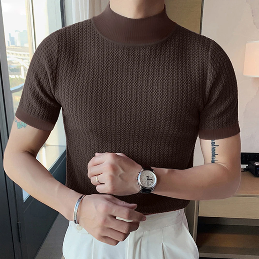 Men Simple Mock Half Turtleneck Pullover T-Shirt Tops Knitted Sweater Slim Fit Tops Tee Undershirt Holiday Party Daily
Men Simple Mock Half Turtleneck Pullover T-Shirt Tops Knitted Sweater Slim Fit Tops Tee Undershirt Holiday Party Daily