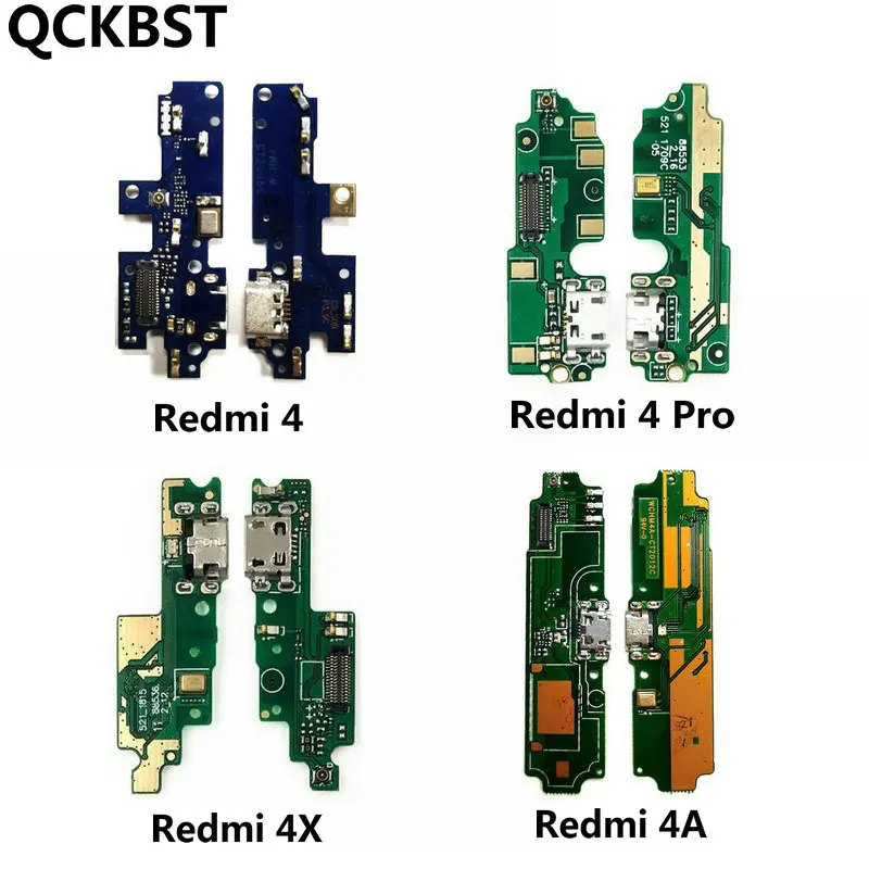 

New Micro USB Charging Port Jack Dock Plug Connector Charge Board Flex Cable With Microphone For Xiaomi Redmi 4 Pro 4X 4A