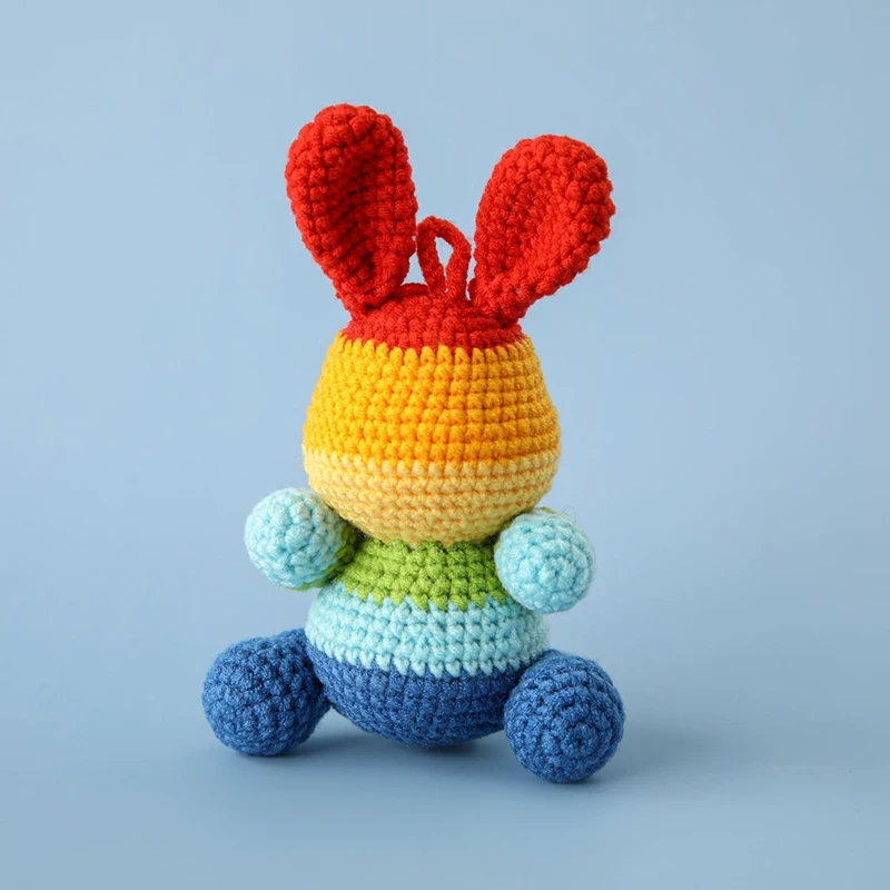 Handmade Crochet Big Rainbow Rabbit Doll Pendant Funny Ornaments Colorful Internet Celebrity Cute Bag Accessories Girls Gift
Handmade Crochet Big Rainbow Rabbit Doll Pendant Funny Ornaments Colorful Internet Celebrity Cute Bag Accessories Girls Gift