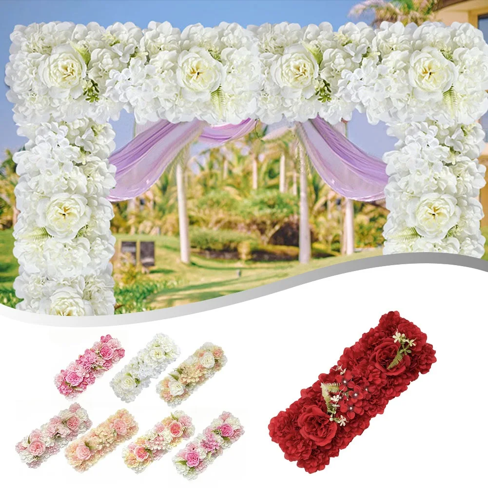 

50*20cm DIY Wedding Flower Wall Decoration Arrangement Silk Peonies Rose Wedding Arch Backdrop Artificial Floral Decor