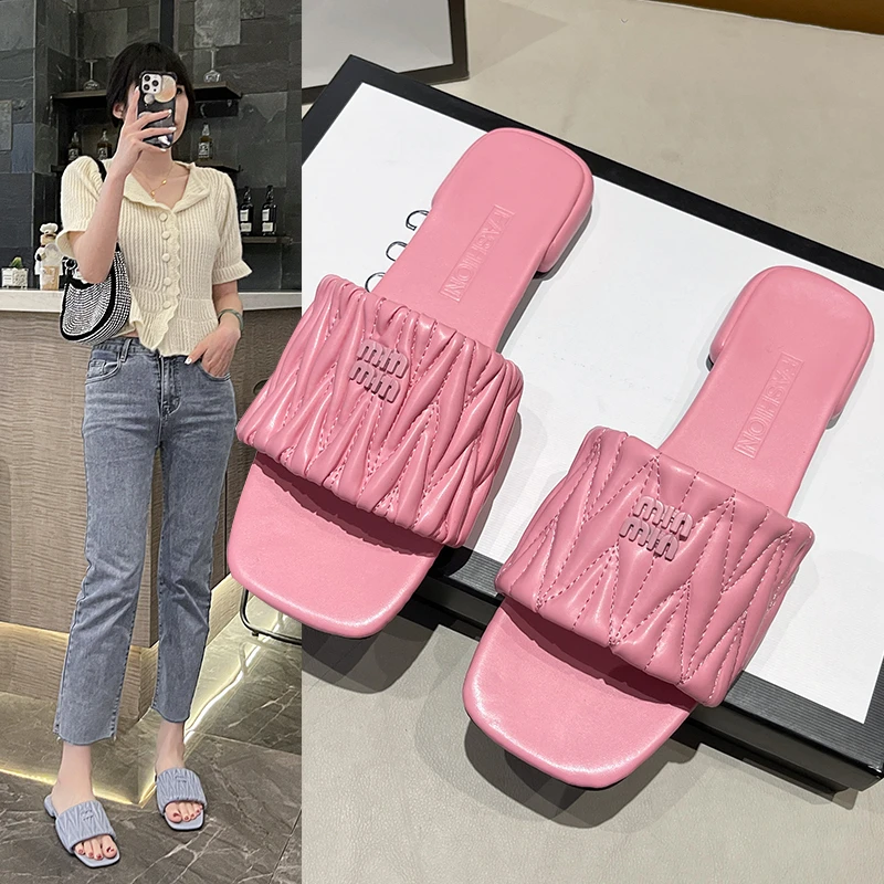 

Fashion Women's Sandals 2024 Indoor Beach Elegant Woman Espadrilles Rope Platform Heels Slippers Korean Style Fluffy Summer Home