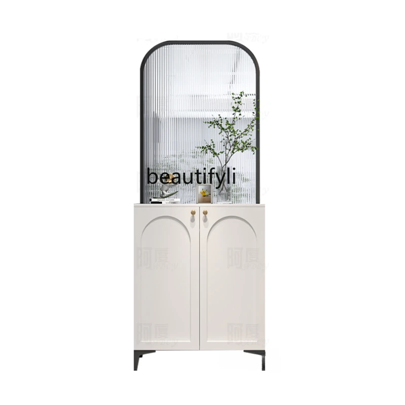 Entrance Cabinet Shoe Cabinet Integrated Home Living Room Glass Partition French Cream Style Lobby Locker Large Capacity
Entrance Cabinet Shoe Cabinet Integrated Home Living Room Glass Partition French Cream Style Lobby Locker Large Capacity