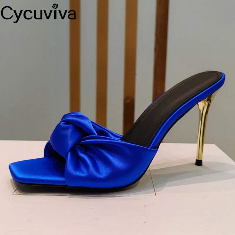 Сандалии женские на высоком каблуке, шлепанцы с открытым носком, Шелковый бант, шлепанцы, синие, красные, для свадьбы, вечеринки, тапочки, лето
Сандалии женские на высоком каблуке, шлепанцы с открытым носком, Шелковый бант, шлепанцы, синие, красные, для свадьбы, вечеринки, тапочки, лето