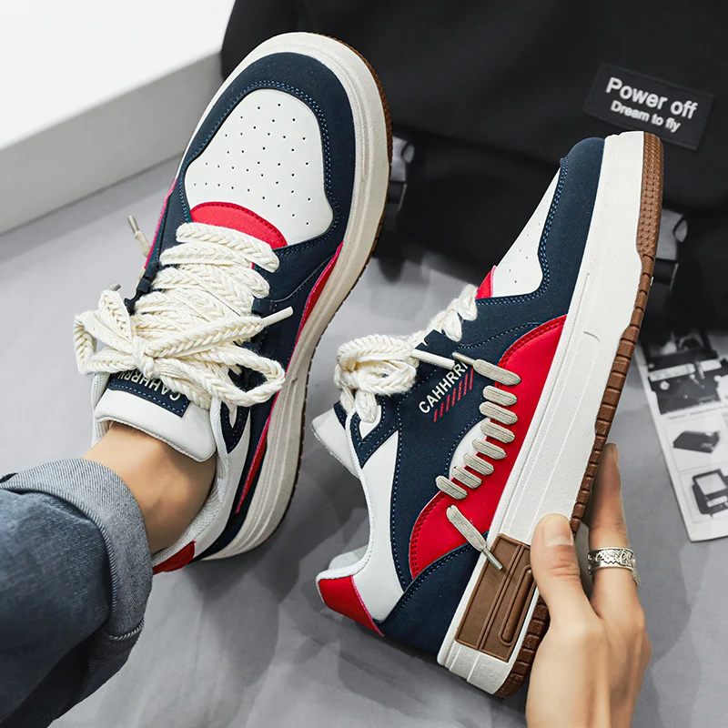 Кроссовки мужские из вулканизированной кожи, Повседневная модная уличная спортивная обувь, прогулочные кеды, белые
Кроссовки мужские из вулканизированной кожи, Повседневная модная уличная спортивная обувь, прогулочные кеды, белые