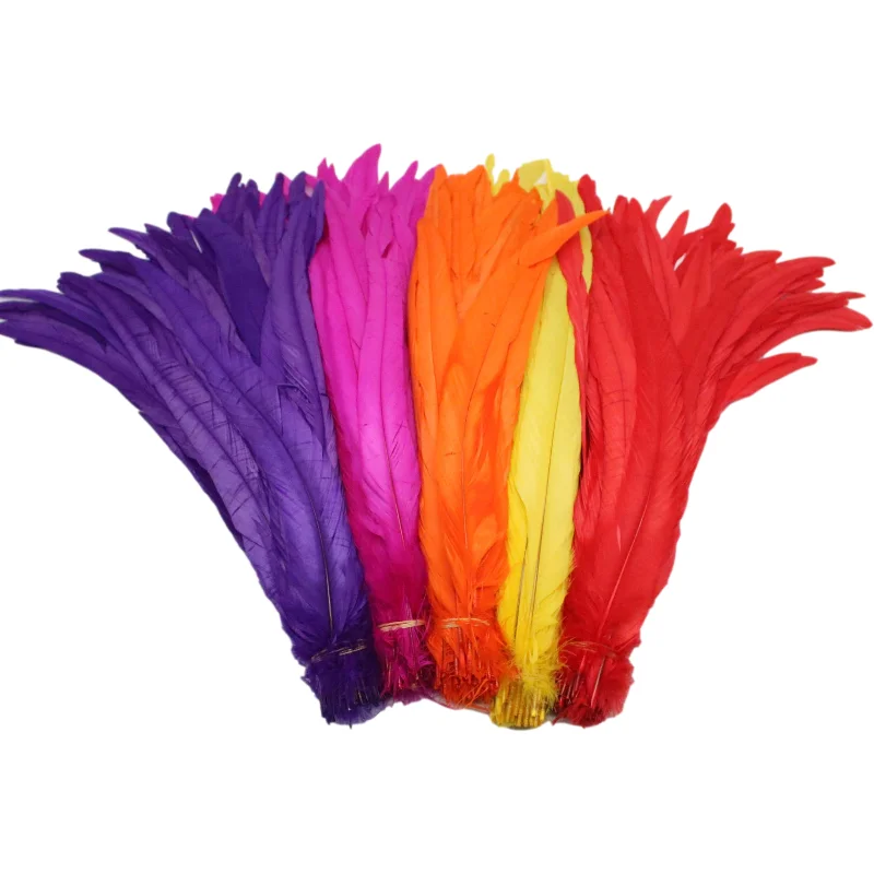 

50pcs Rooster Feathers for Crafts Carnival Dancers 14-16inch/35-40CM Christmas Plume Home Celebration Jewelry Plumes