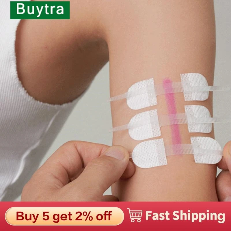 

3pcs/set Portable Zipper Tie Wound Closure Patch Hemostatic Patch Wound Fast Suture Zipper Band-Aid Outdoor Safety Survival