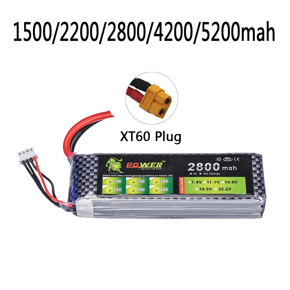 (Разъем XT60) LION POWER 1500 мАч 2200 мАч 2800 мАч 4200 мАч 5200 мАч 11,1 В литий-полимерный аккумулятор для радиоуправляемых игрушечных автомобилей, самолетов, вертолетов, лодок
(Разъем XT60) LION POWER 1500 мАч 2200 мАч 2800 мАч 4200 мАч 5200 мАч 11,1 В литий-полимерный аккумулятор для радиоуправляемых игрушечных автомобилей, самолетов, вертолетов, лодок