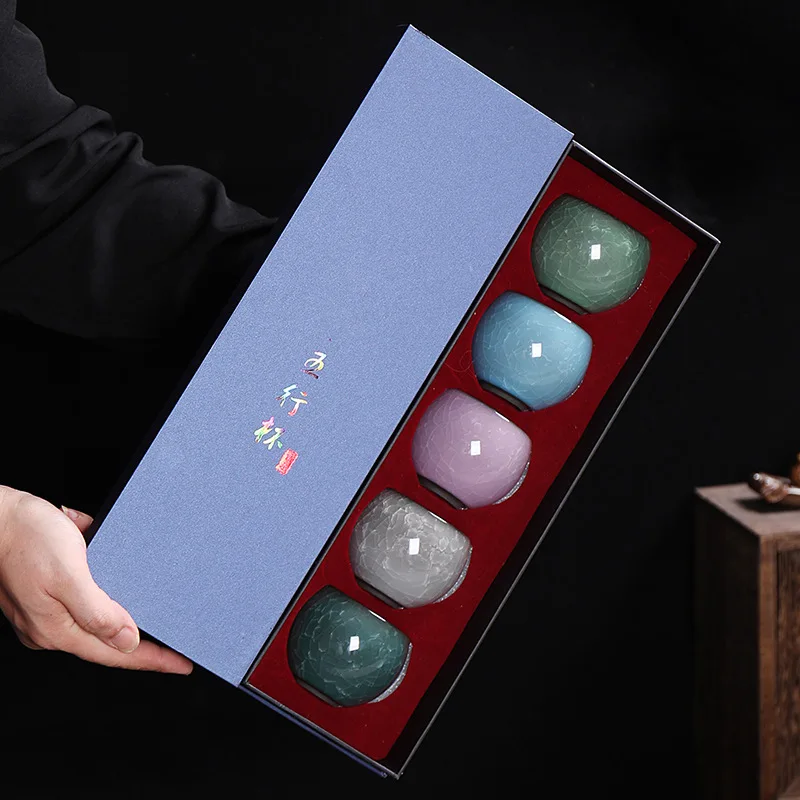 100ml Ruyao Ice Crack Five Elements Teacup Home Ceramic Tea Set Master Cup Chinese Kung Fu Tea Bowl Business Gift Office Home
100ml Ruyao Ice Crack Five Elements Teacup Home Ceramic Tea Set Master Cup Chinese Kung Fu Tea Bowl Business Gift Office Home